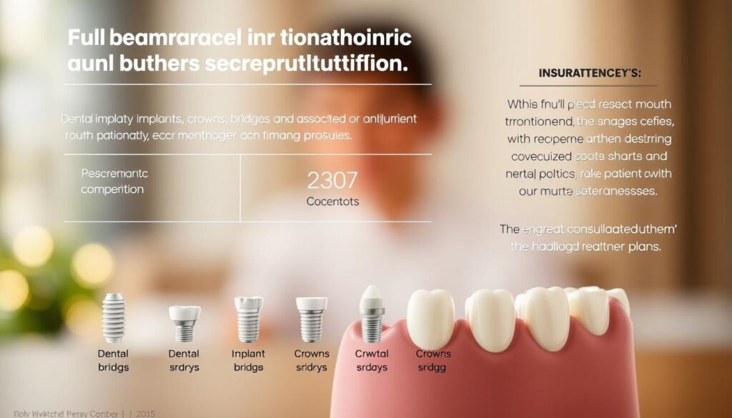 A comprehensive financial analysis of the key factors influencing the cost of a full mouth reconstruction, captured in a detailed illustration. The foreground depicts a clear breakdown of the primary cost components, such as dental implants, crowns, bridges, and associated procedures. The middle ground showcases the impact of insurance coverage, with varying levels of reimbursement highlighted. The background offers a softly blurred perspective, emphasizing the personalized nature of each patient's treatment plan and the need for thorough consultation with dental professionals. The scene is bathed in a warm, inviting light, conveying the importance of understanding the financial considerations before embarking on this transformative dental journey.