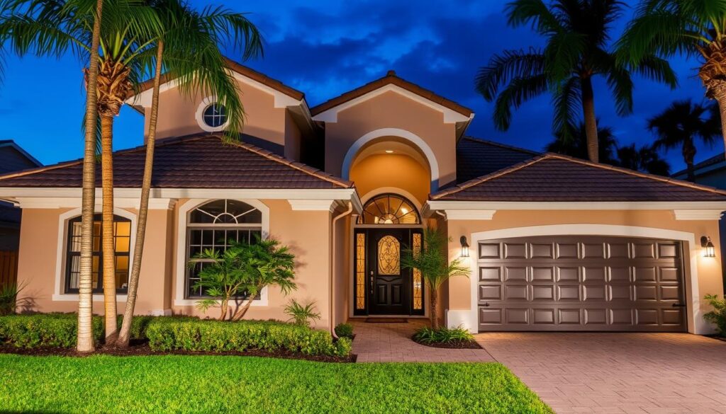 Image of a Lake Worth, Florida home with a clear emphasis on security and protection.